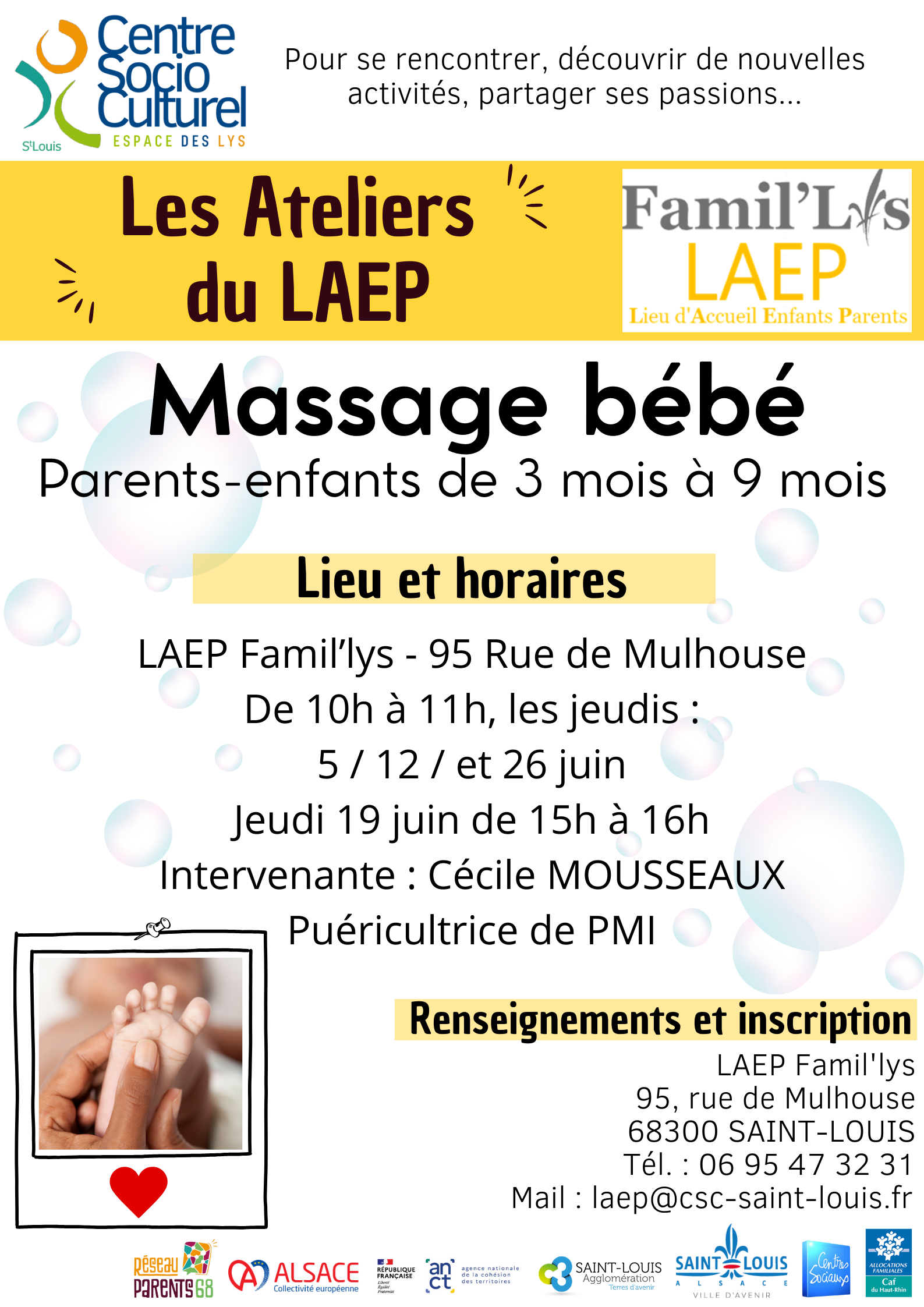 ATELIER MASSAGE BEBE